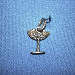 Silver and Gold Cocktail Glass Charm